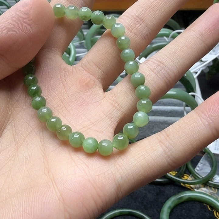 和田玉银S925镶嵌耳饰