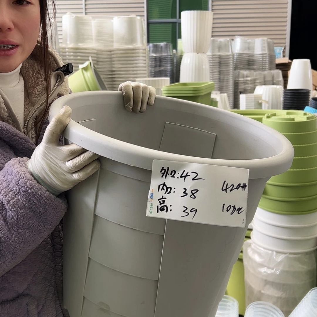 玫瑰盆420#灰白4个无托