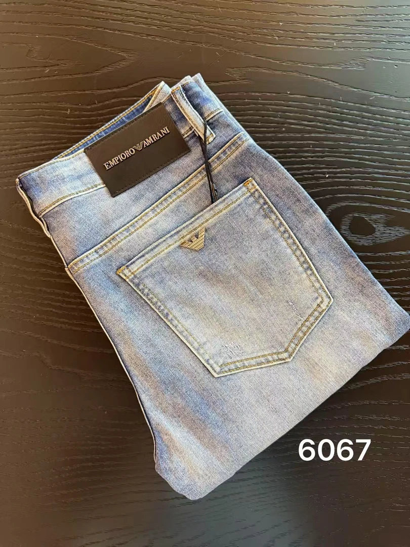 贰【顶奢精品牛仔】广州欧潮夏季修身直筒牛仔裤-6067