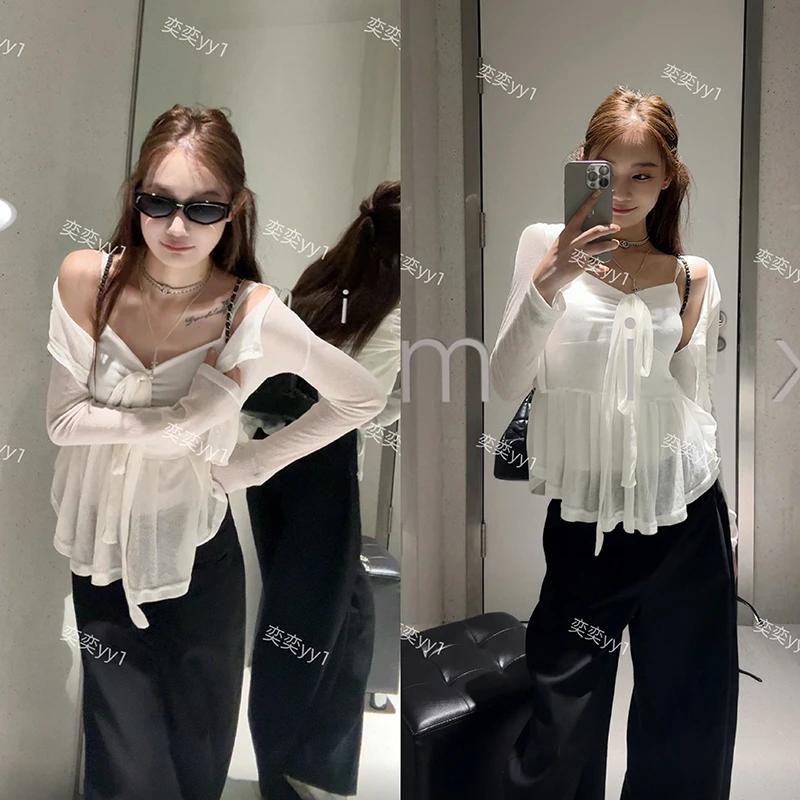 NORNLGGER 黑色弯刀裤女夏季2025年新款显瘦高腰西装裤直筒阔腿裤