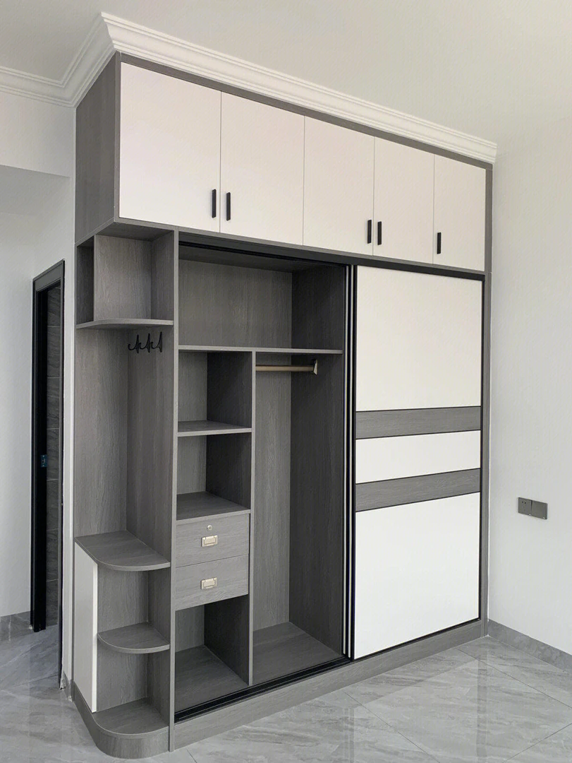 衣柜门定制定做衣柜推拉门现代北欧简约滑动门极简地轨推拉门