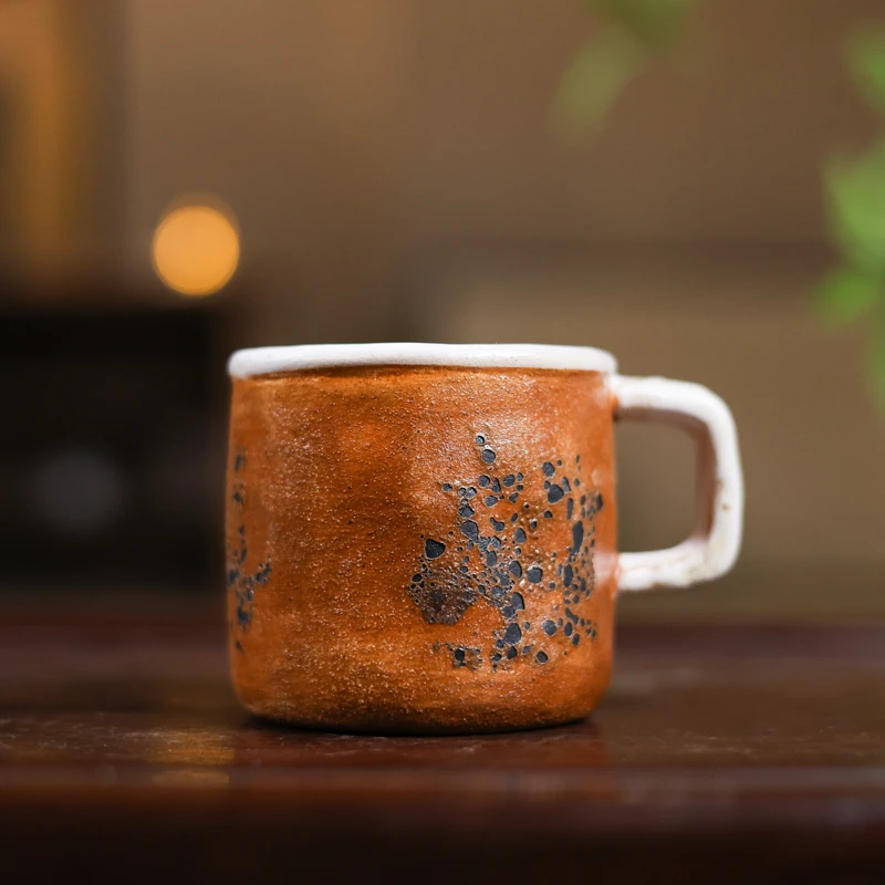 【老王】港风复古橙色马克杯-175cc（本0615）