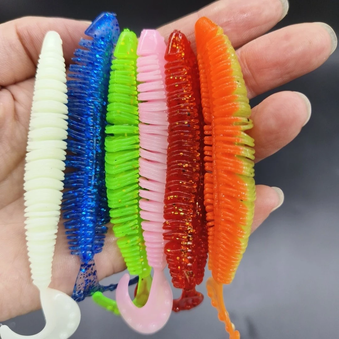 海钓海毛虫软饵海钓拉流黑头鸦片鲈鱼海钓仿真神饵