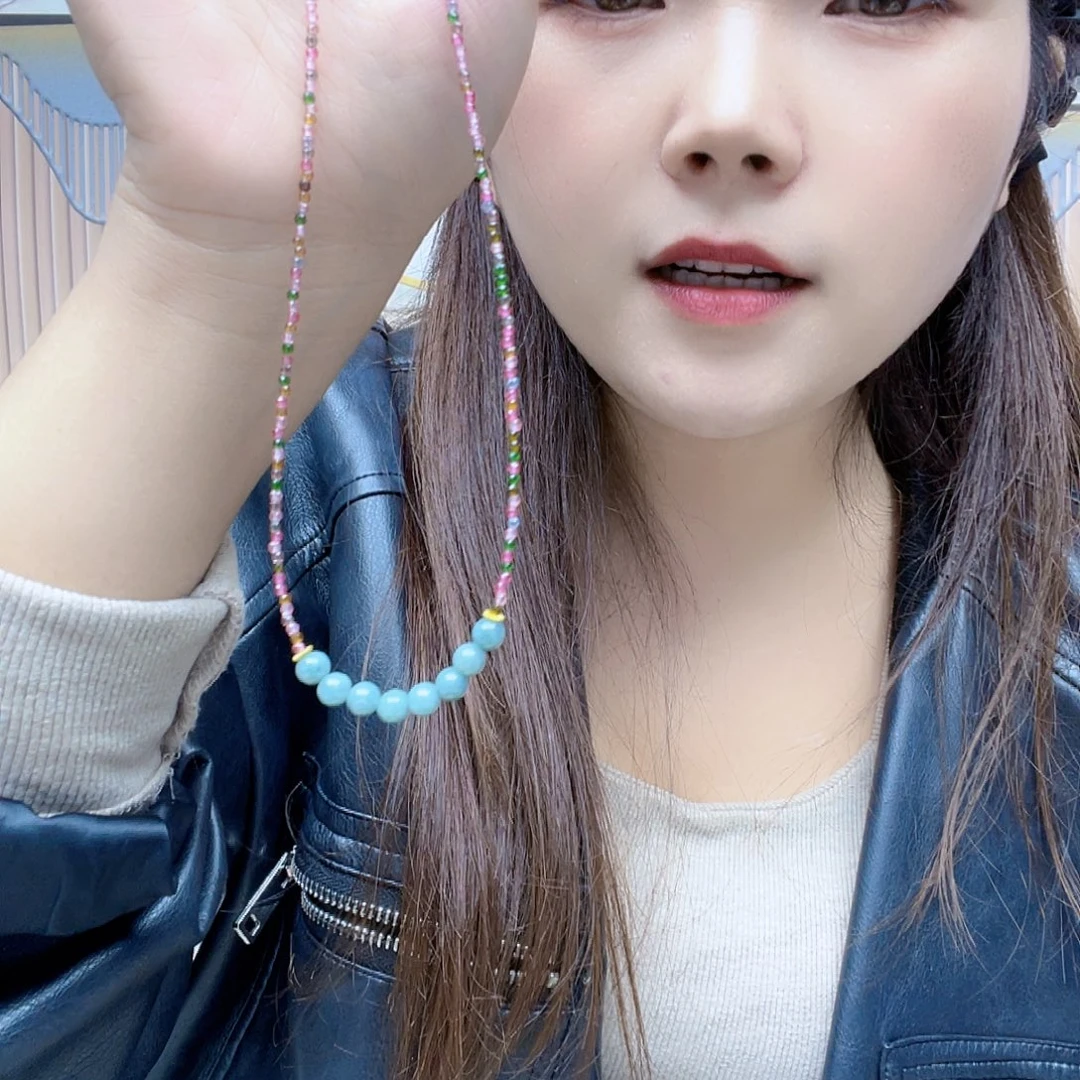 翡翠未镶嵌颈饰项链