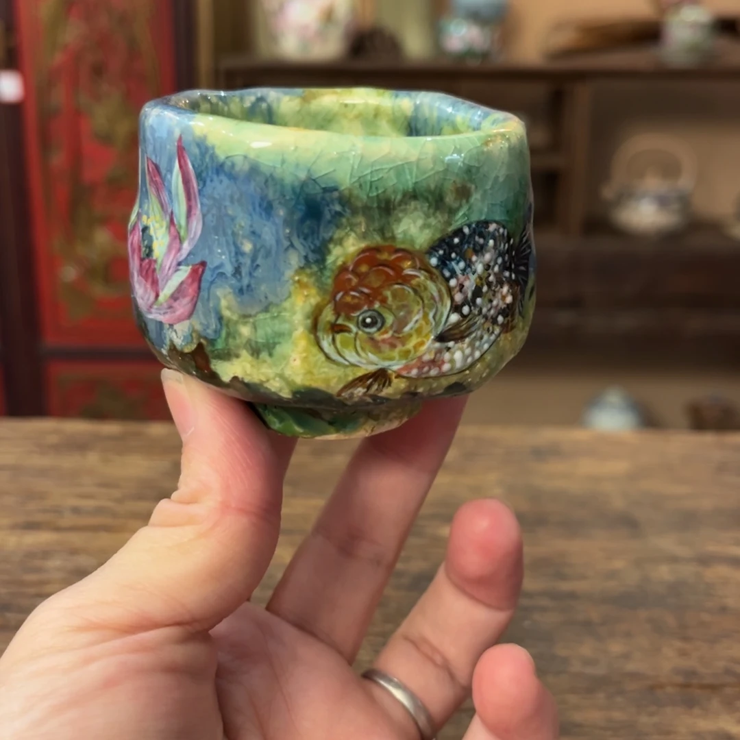 柴烧手工手绘陶瓷
