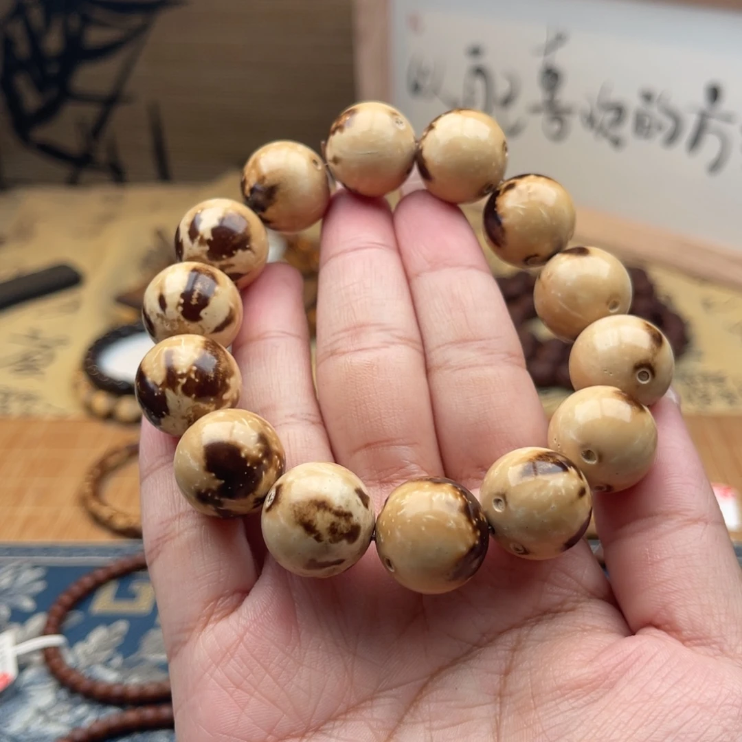 紫金鼠手串半实心熊猫光珠18