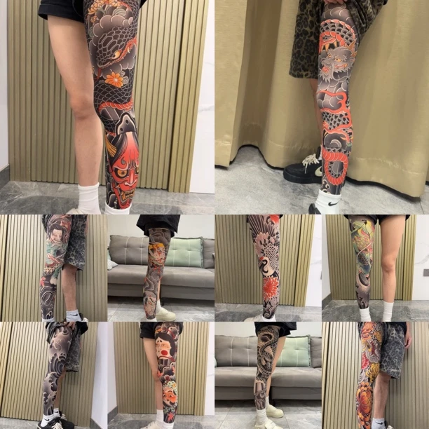 （单筒纹身袜）花腿纹身袜仿真日式风男女设计师款