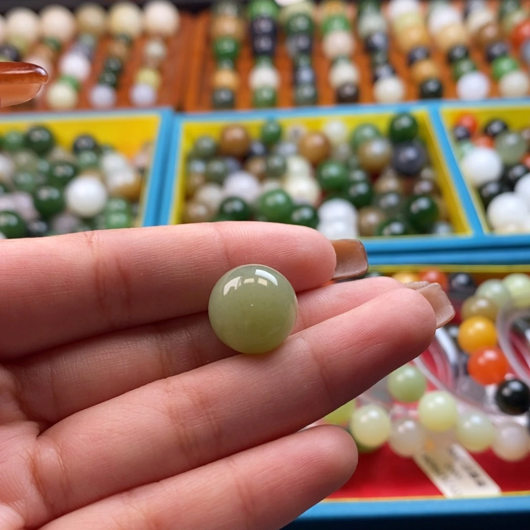 和田玉未镶嵌珠宝奇石福利青黄口单珠z14