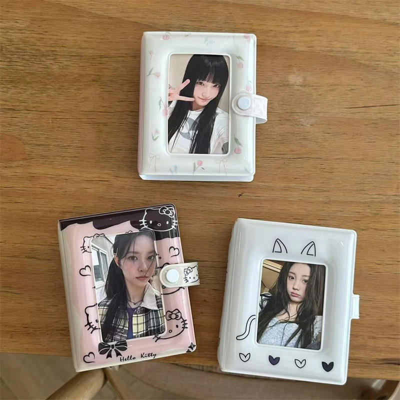 ins日系碎花可爱猫咪一宫格卡册3寸拍立得相册爱豆小卡卡包收纳册