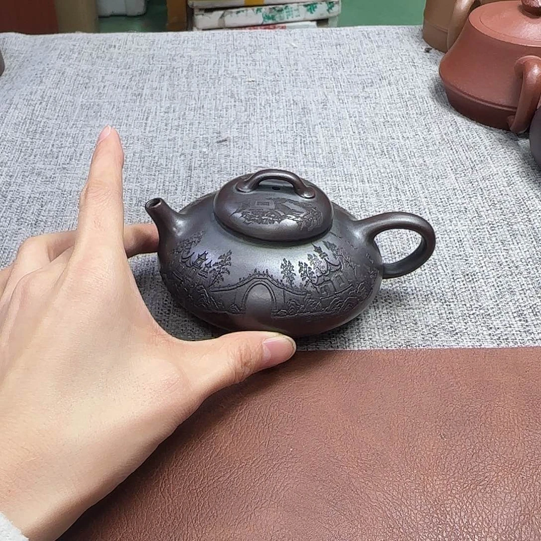 茶壶紫砂民间手艺人全手工制作