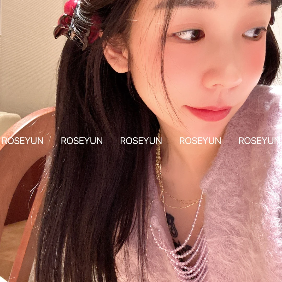 【Rose Yun】微调莫吉托 星夜紫钉珠流苏领口毛衣 2412072