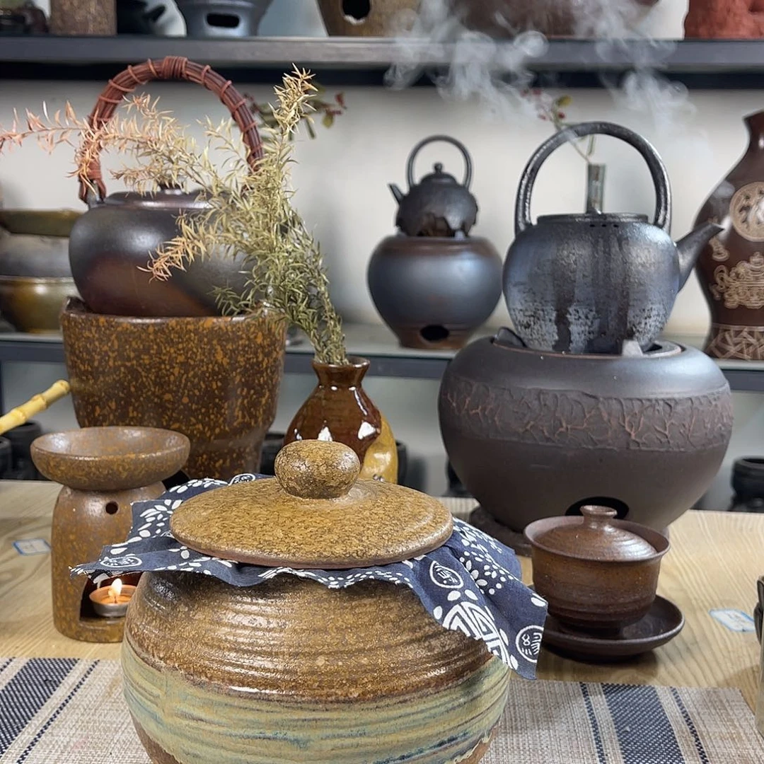 紫砂粗陶实用砂锅