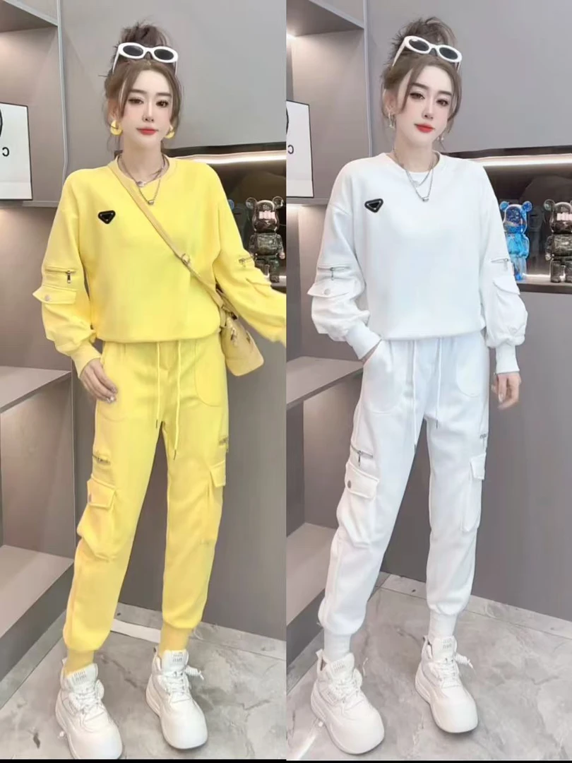 早春新款三角标套装两件套