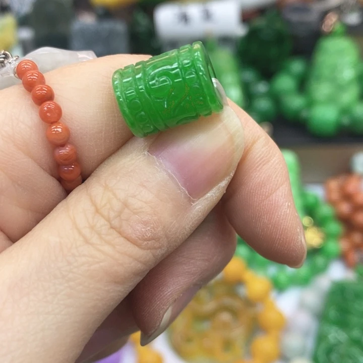 翡翠未镶嵌耳饰单珠20