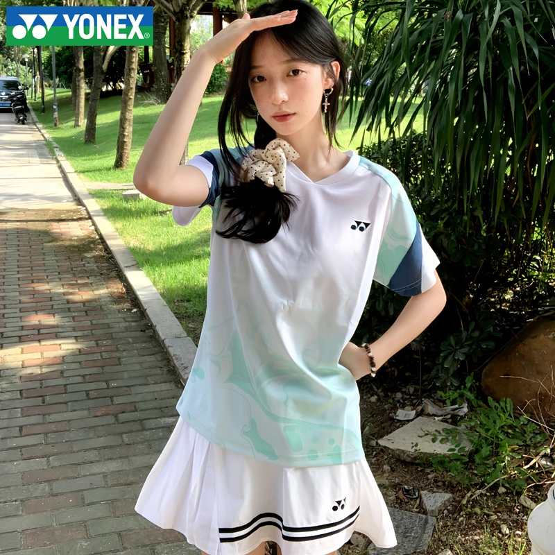 新款尤尼克斯YY羽毛球服运动服男女T恤上衣短袖透气1103225BCR