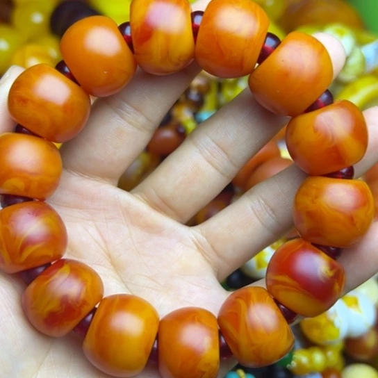 琥珀未镶嵌手链蜜蜡