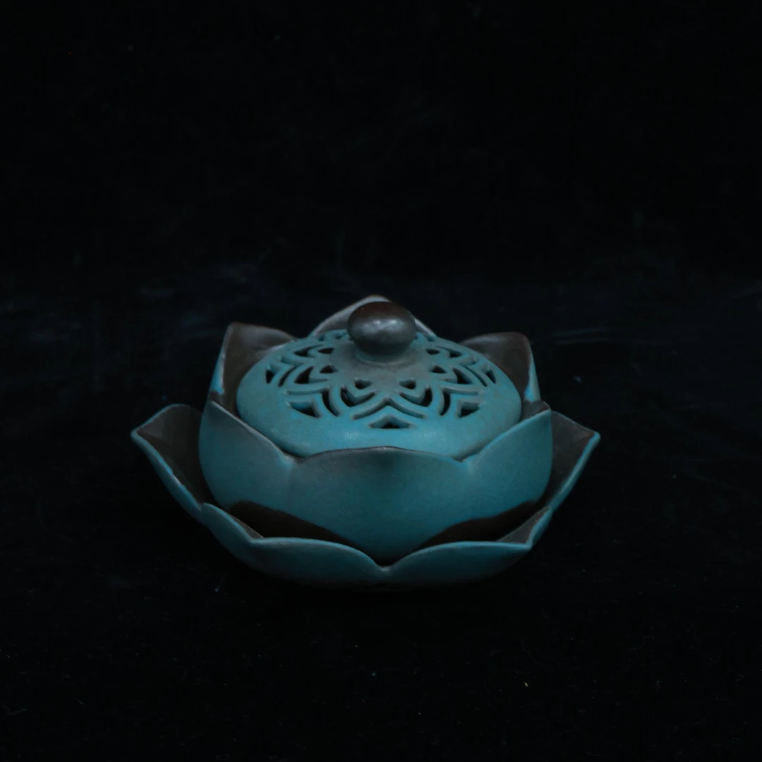 【莲花炉】陶瓷复古家用简约创意全手工粗陶香炉