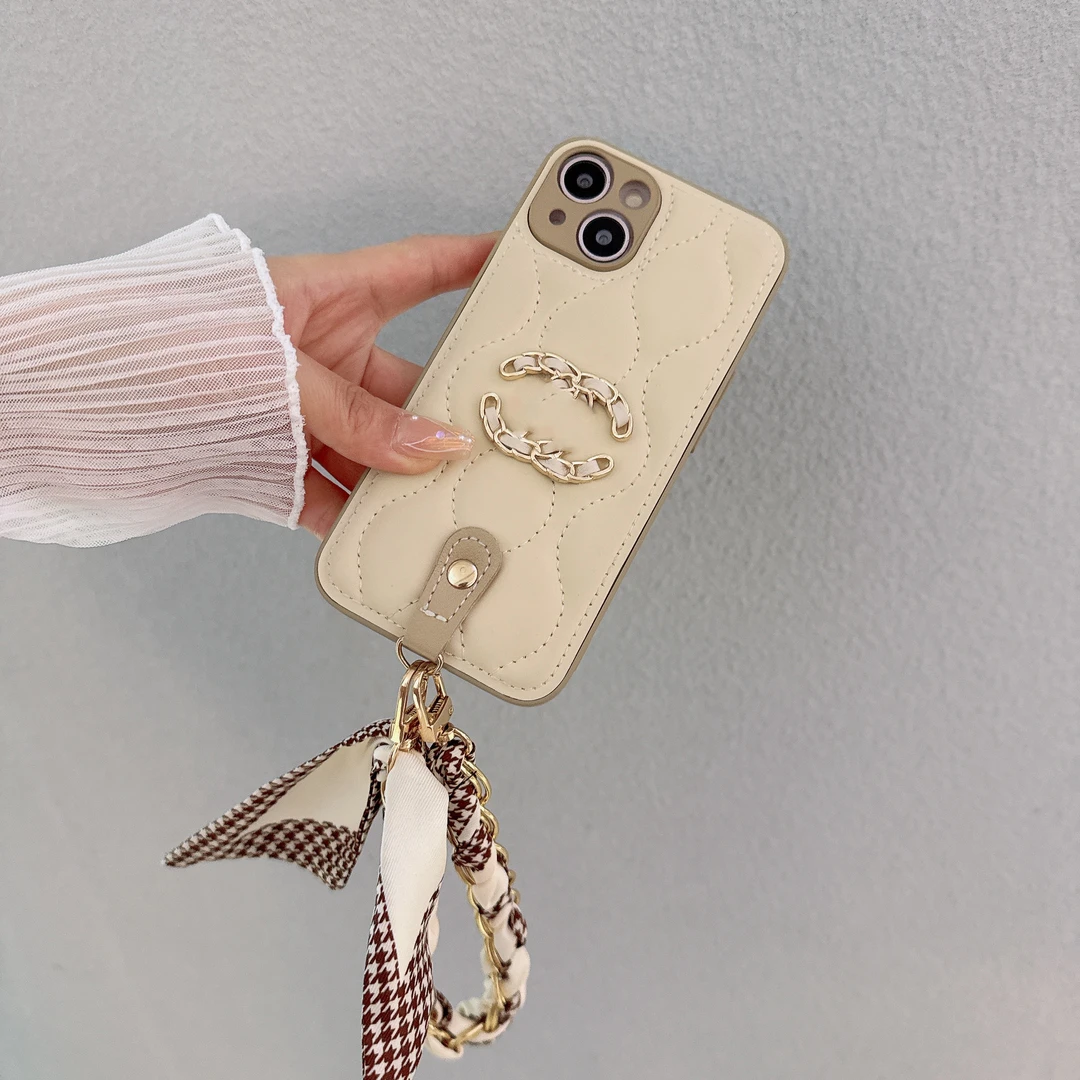 适用苹果华为荣耀OPPO小米三星VIVO红米手机壳斜挎挂绳保护套女款