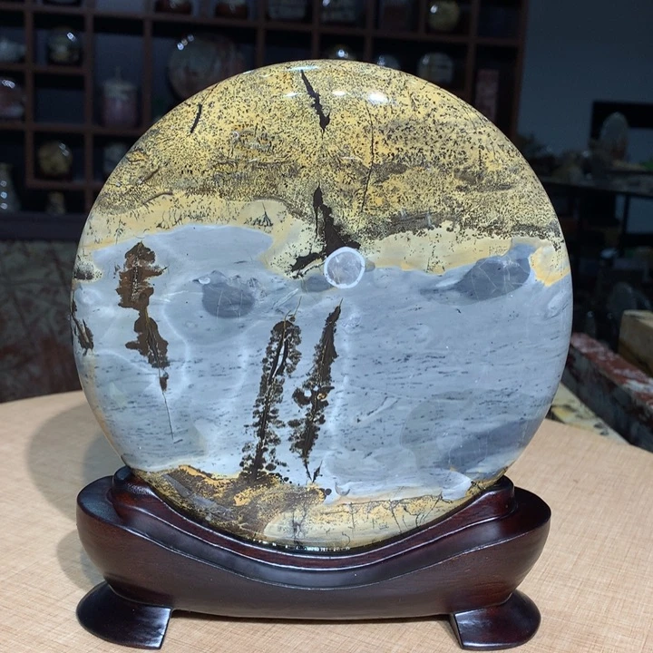 ，广西国画石摆件，收藏观赏
