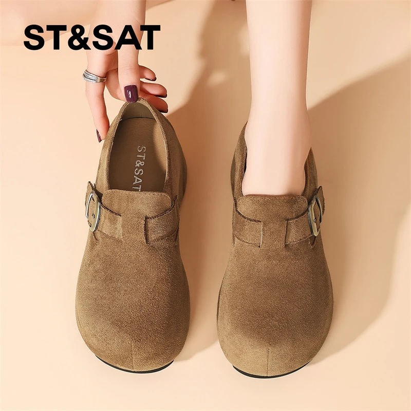 星期六复古勃肯鞋全包2025秋季新款时尚舒适百搭厚底防滑休闲女鞋