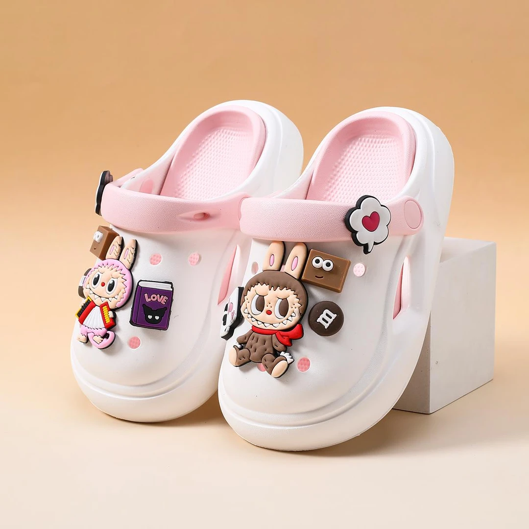 拉布布儿童洞洞鞋女童拖鞋防滑女孩宝宝夏季新款凉鞋沙滩鞋凉拖女