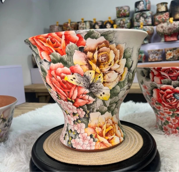 满绘火锅器型花盆口径27