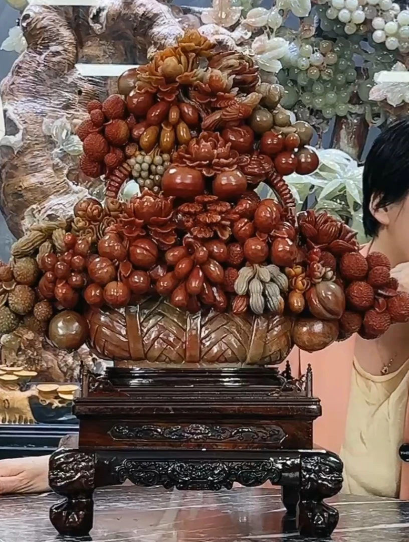 【付米链接 所见即所得】纯手工雕刻居家商务博古架中式新中式摆件.