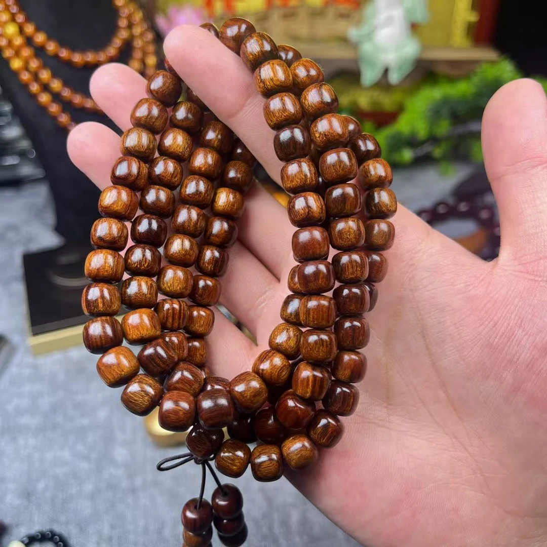 海南黄花梨9*8多圈108颗桶珠型