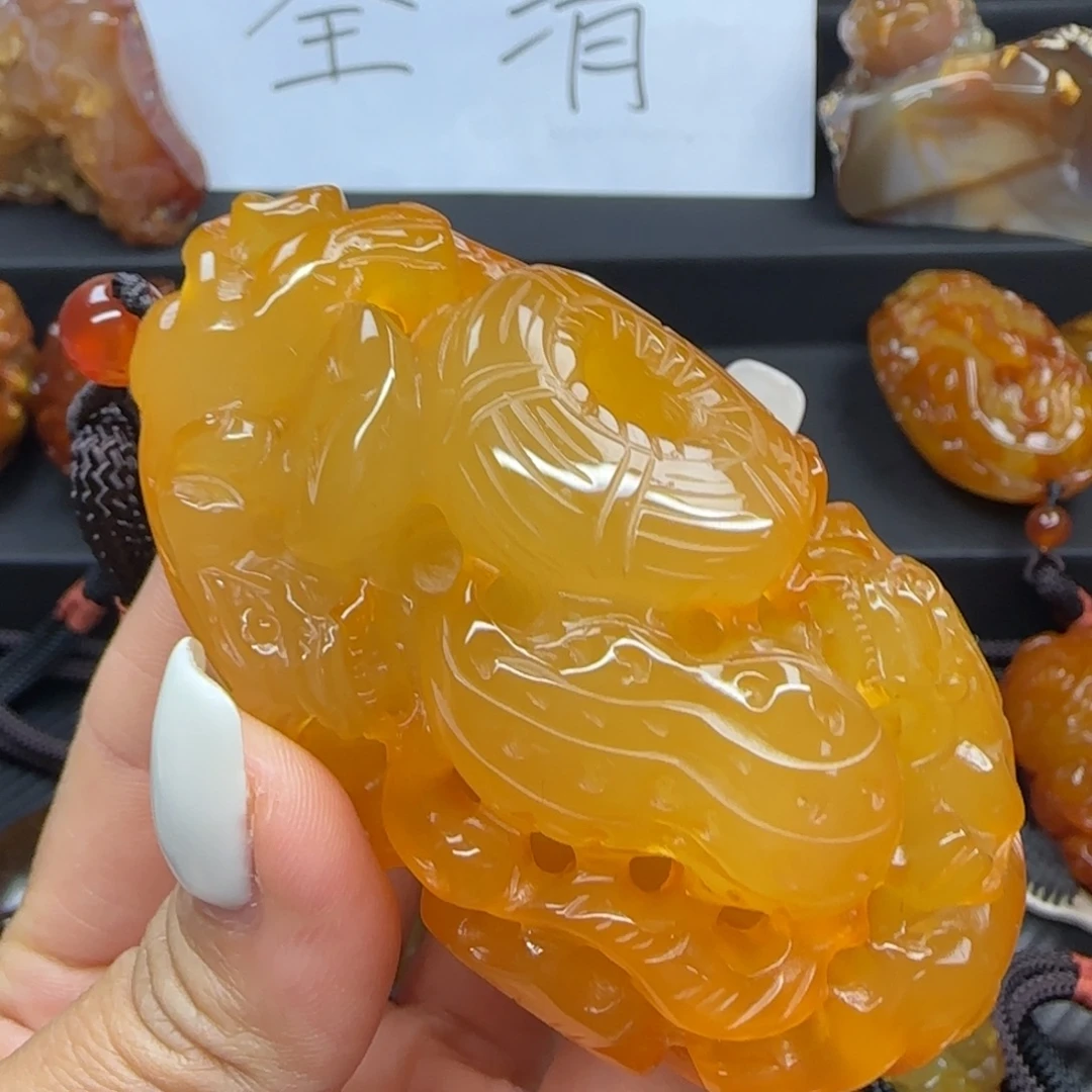 玛瑙/玉髓合金手把件