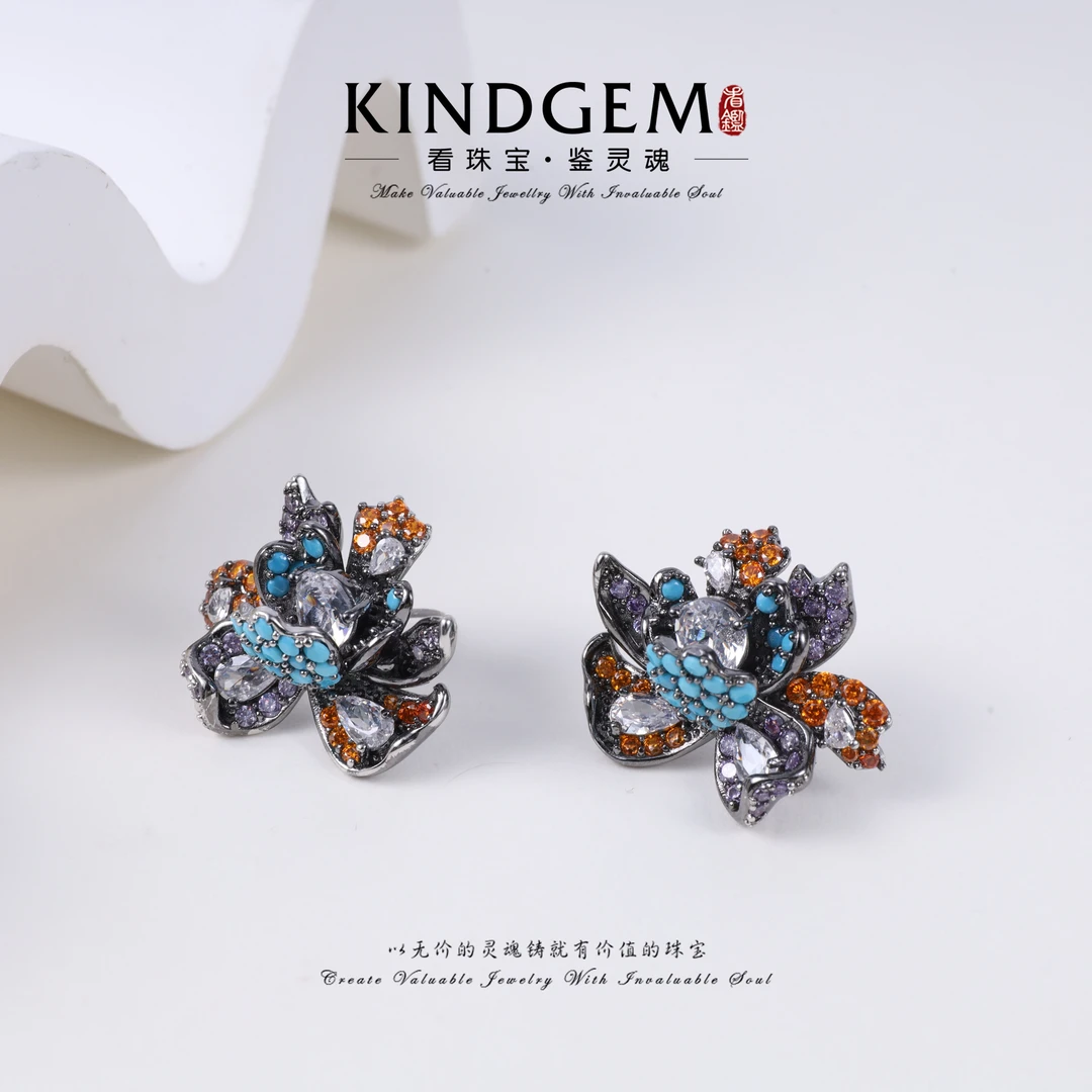 25年法国时装周耳饰：荷Lotus精致日常百搭气质轻奢C-36104