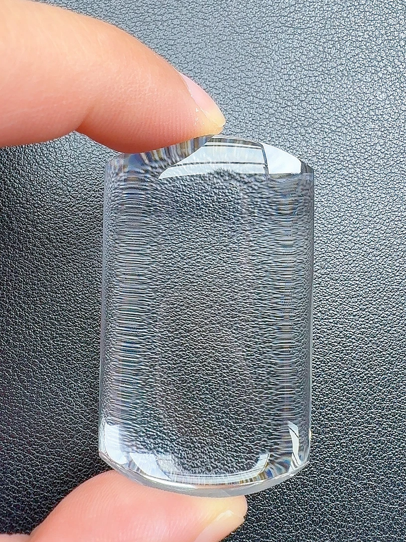 天然精品全净体白水晶男士无事牌8A级主石50*30*11.5尺寸