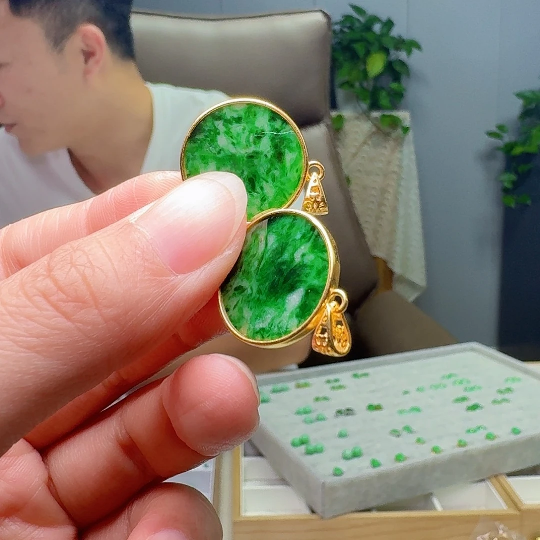 翡翠银S925镶嵌吊坠(不含链)多样性发货其一