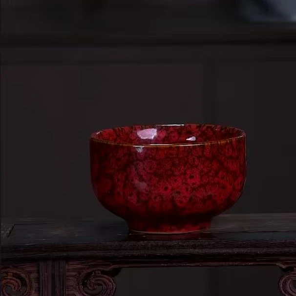 窑变釉建盏主人杯小茶杯杯功夫茶杯个杯子茶盏杯喝茗杯小礼品