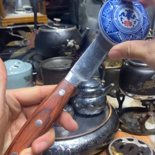 蜜安罐瓷香炉锡茶则