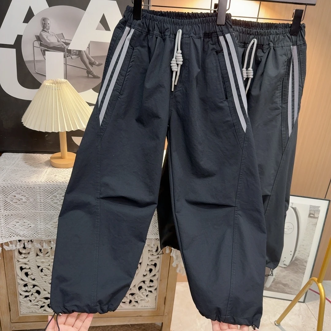 太帅了吧~男童韩版时髦束脚裤秋季中大童潮酷帅气休闲裤10598