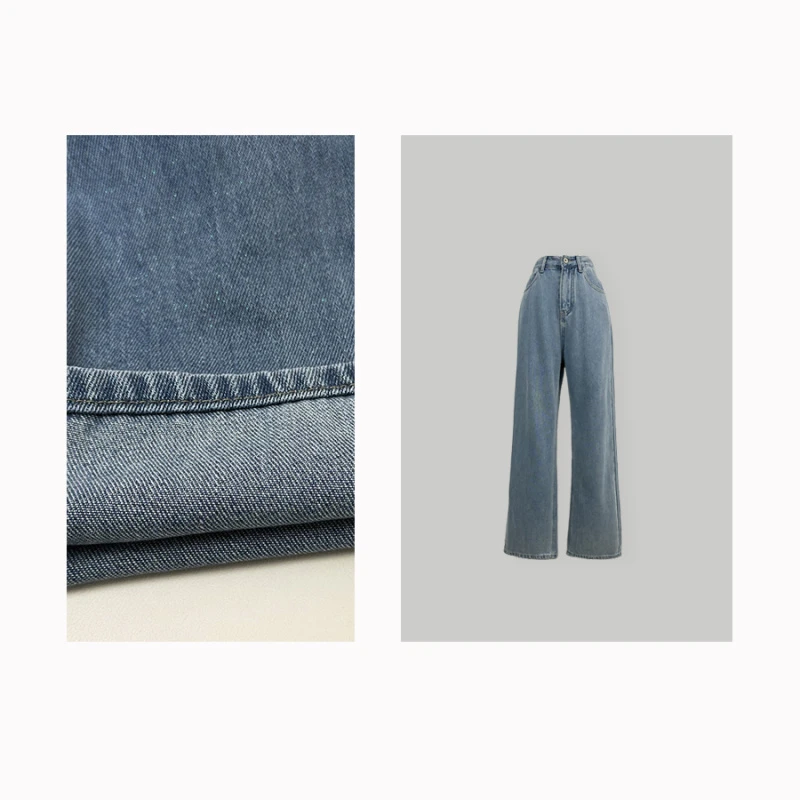 【流光蓝】修饰腿型显瘦直筒宽松百搭牛仔裤C250235