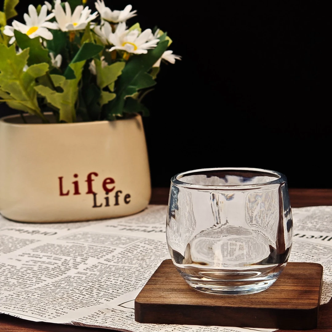 85ml简约中国风网红创意拇指透明玻璃茶杯水杯杯子家用爆款2025