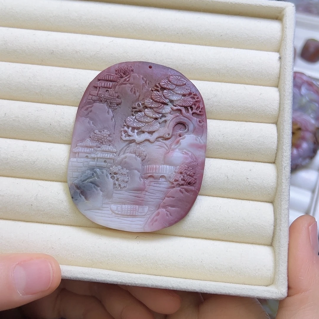 玛瑙/玉髓未镶嵌定制吊坠