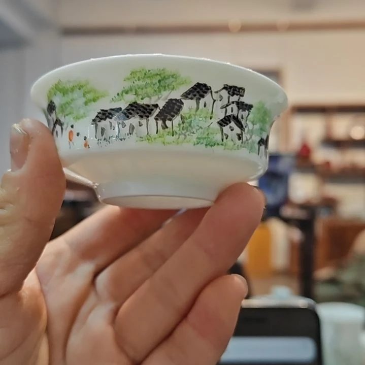 明****d景德镇手工手绘普洱杯