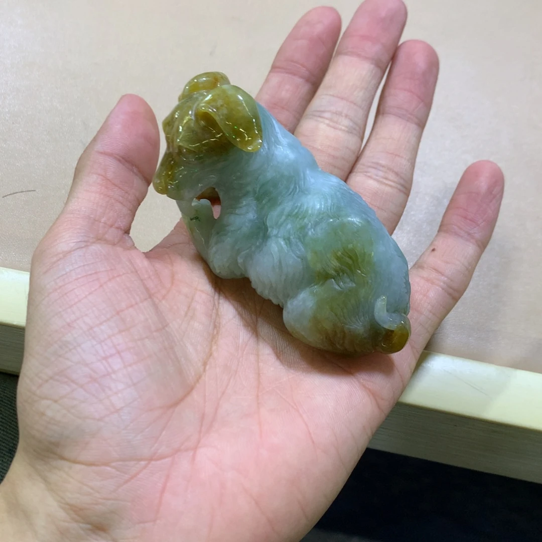 未镶嵌摆件翡翠哈***宝