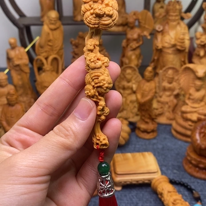 柏木（崖柏）把件如意10分分