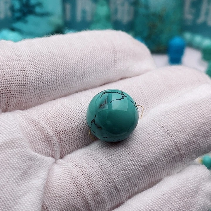 未镶嵌绿松石13.7m m