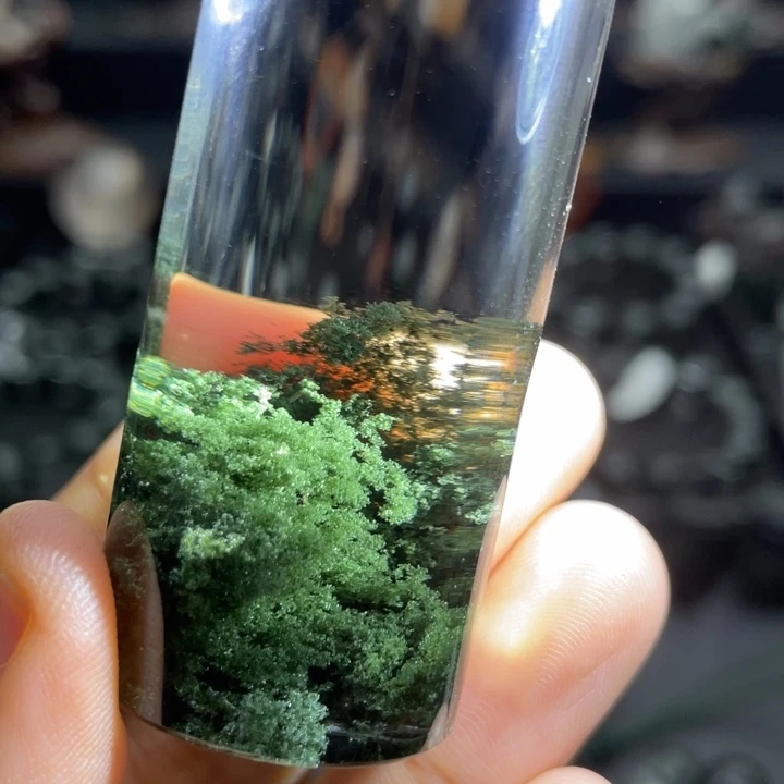 未镶嵌颈饰水晶绿幽灵聚宝盆柱子定制