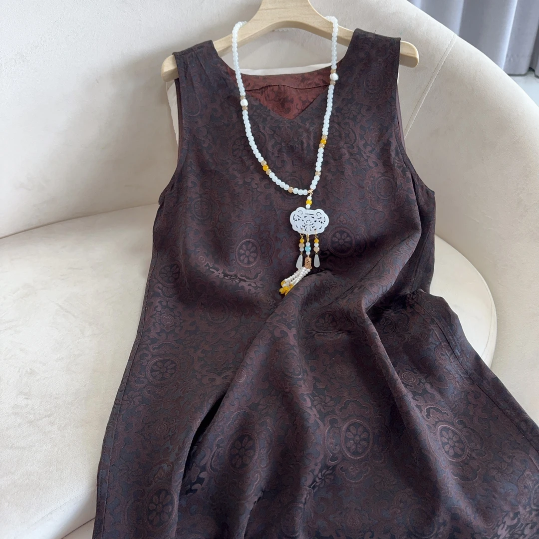 7680款新中式长款背心裙【烟罗】