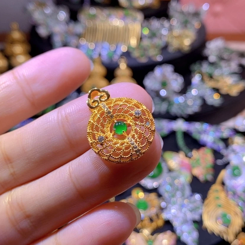 【闪购商品】翡翠挂件银S925镶嵌