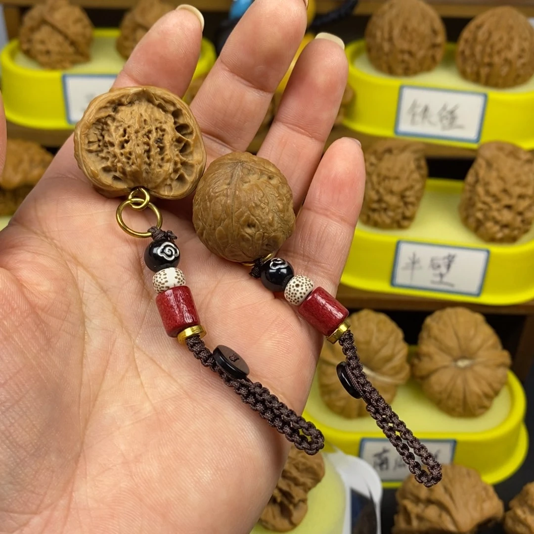 核桃挂件 2个 文玩/木作/... 文玩把件/