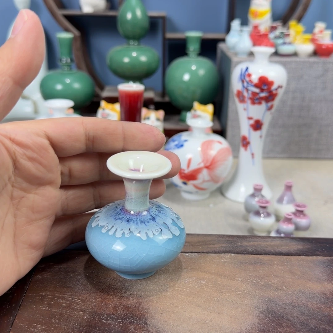陶瓷手工小花器摆件