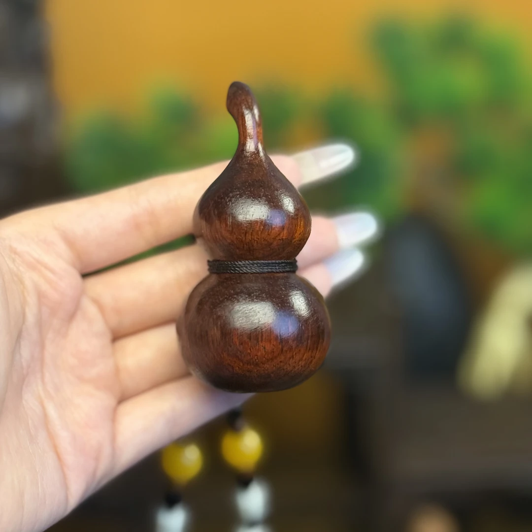 手把件小叶檀木葫芦