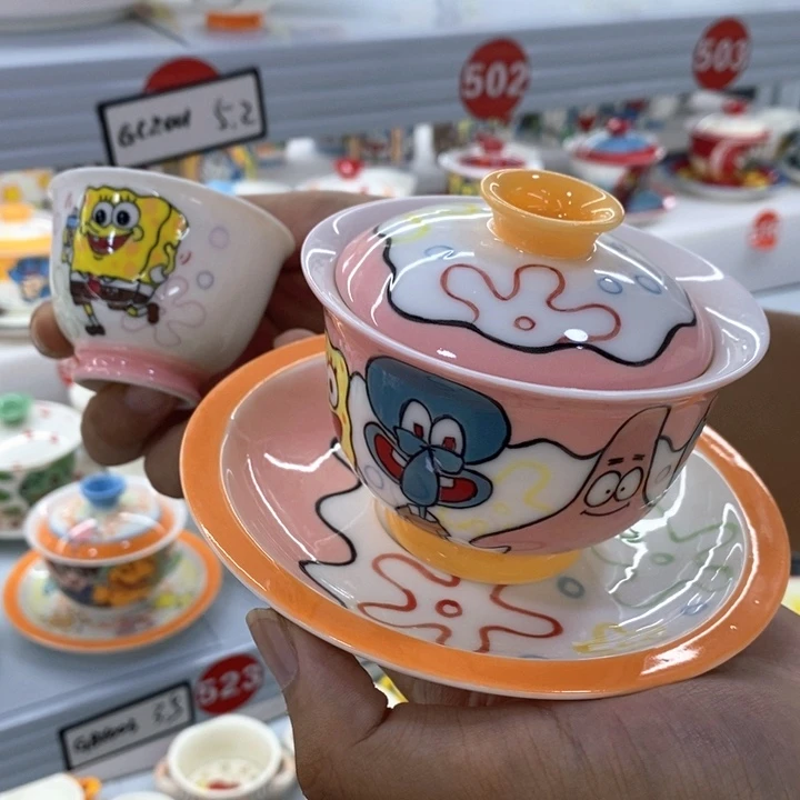 高温釉下彩纯手工手绘陶瓷