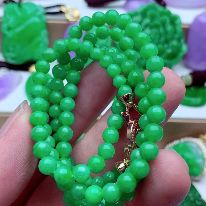 翡翠未镶嵌毛衣链